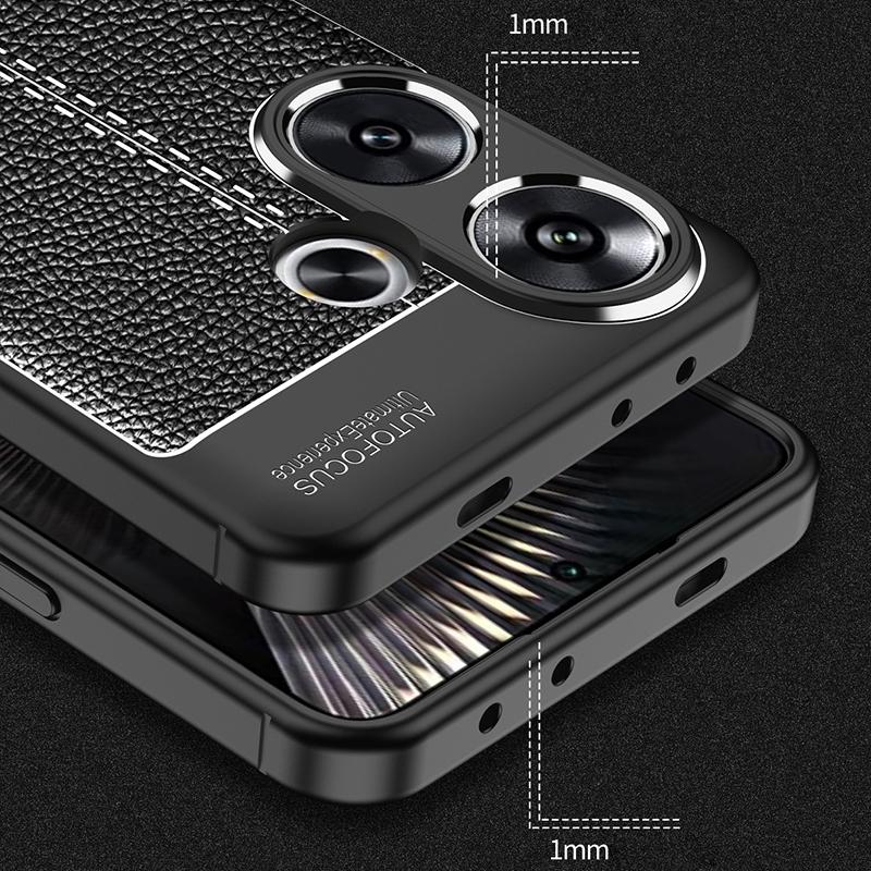 For Xiaomi Redmi Turbo 3 5G/Poco F6 5G Cell Phone Cases Non-Slip Grip Litchi Texture TPU Shell