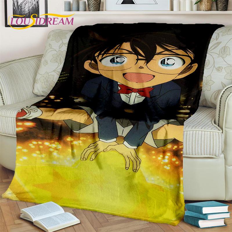 Мультфильм HD Детектив Конан Аниме 3D одеяло, мягкое одеяло для дома, спальни, кровати, дивана, пикника, путешествия, офиса, покрывало, детское одеяло