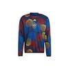 Fef Pre Wrmtop Logo Print Football Sports Pullover Sweatshirt Men Tops Blue HF1420