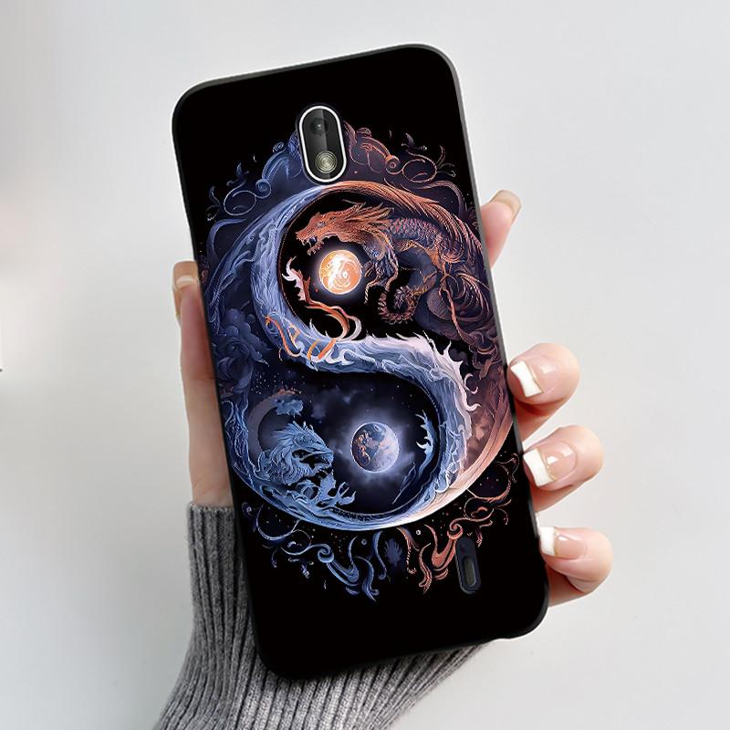 Matte Soft TPU Case For Nokia 1 Plus 2 2.1 2.2 Phone Case Luxury Cute Love Rabbit Funny Cat Black Silicone Ultra Thin Back Cover