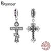 BAMOER 925 Sterling Silver Jesus & Cross Pendant Fit Women DIY Bracelet & Bangle Vintage Cross Charms Collection Fine Jewelry