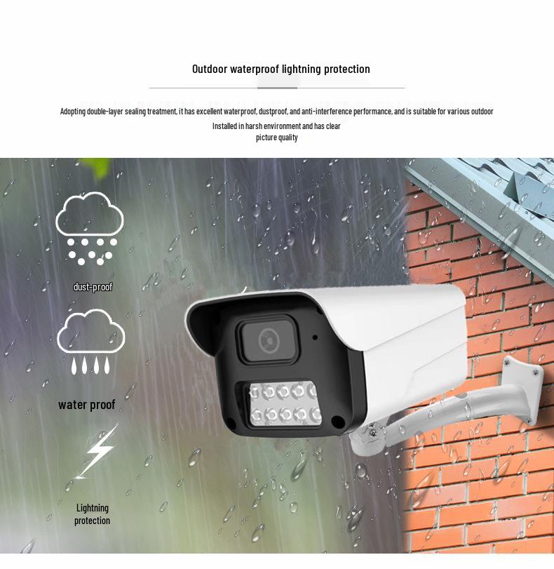 Strength Faction 5MP Full-Color Outdoor Waterproof AI Dual-Light HD PoE Surveillance Camera Kit