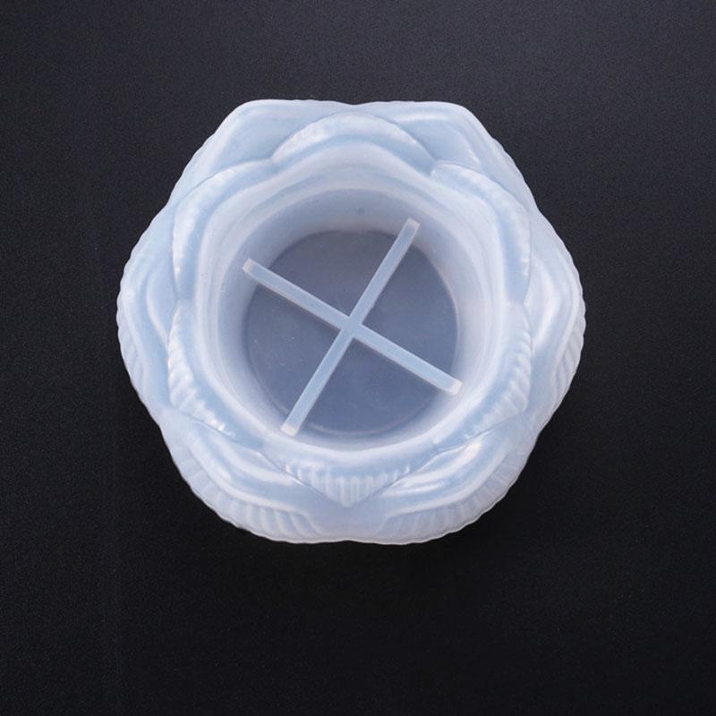 Силиконовый подсвечник лотоса, пепельница, форма для изготовления восковой смолы, эпоксидная форма для литья