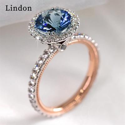 Классическое кольцо Lindon из медного сплава с цирконием, женские ювелирные изделия, свадебный подарок для вечеринки