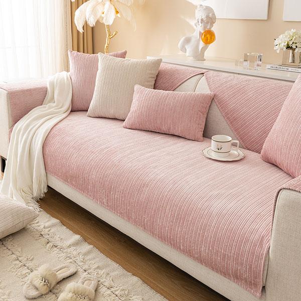 Скандинавский чехол для дивана из синели для гостиной, нескользящая толстая подушка для дивана, кресло, коврик для сиденья, угловой диван, полотенце
