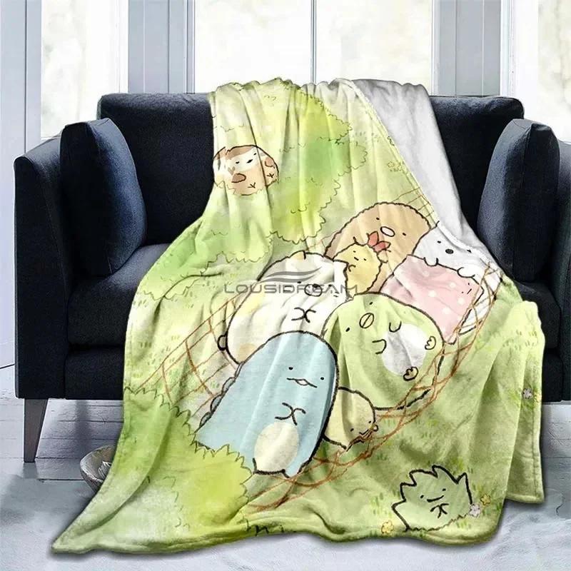 Fashion D Print Sumikko Gurashi Cartoon Cute Anime Soft Flannel Blanket for Sofa Bed Home Textile Plush Throw
