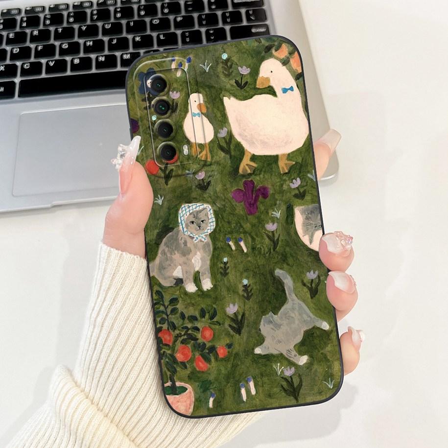 For Huawei P smart 2021 Case New Soft Silicone Cover For Huawei PSmart 2021 PPA-LX1 Phone Cover on Huawei Y7a Enjoy 20 SE Bumper