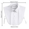 Women False Collar for Mens Business Formal Shirt Detachable Collar Button Down Fake Collar White Blue Pink Neck Collar