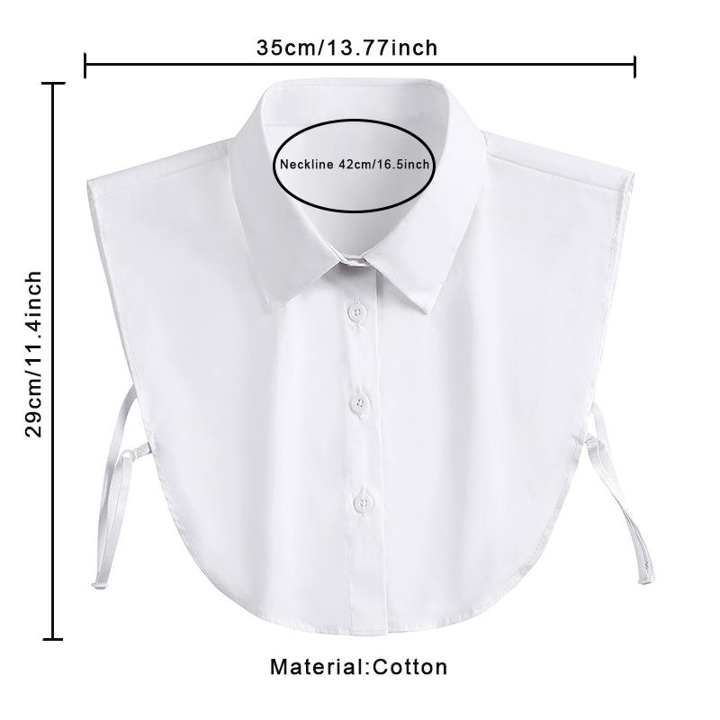 Women False Collar for Mens Business Formal Shirt Detachable Collar Button Down Fake Collar White Blue Pink Neck Collar