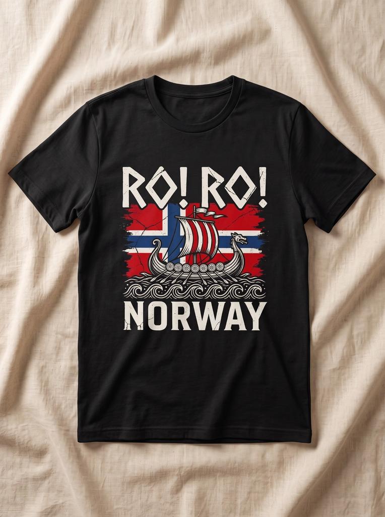 Ro Ro Norway Viking Ship Shirt Norway Flag Graphic Unisex Comfort Colors