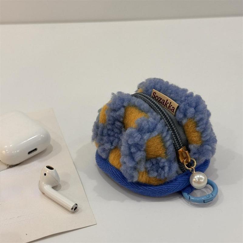 1 Piece Retro Classic Earphone Bag Vintage Lovely Mini Plush Wireless Headset Storage Bag