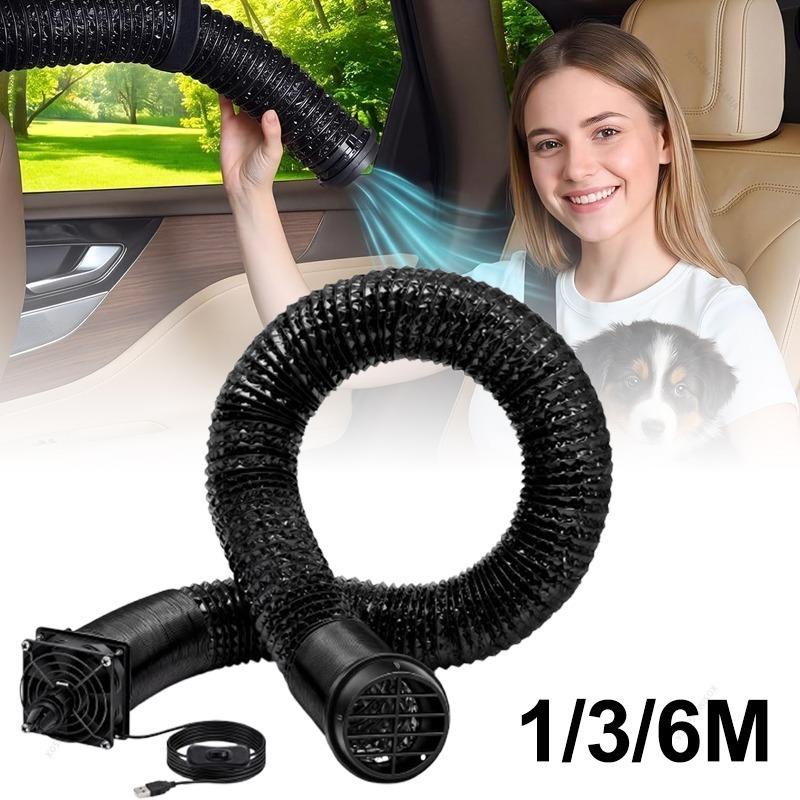 1/3/6M Car Air Outlet Cooling Duct Tube Car AC Vent Extender Hose Foldable Quick Install for Vehicle Car Cooler Camping Interior