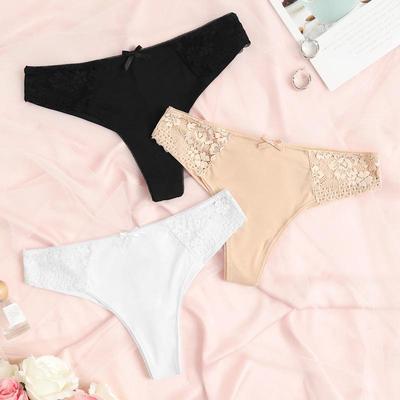 Европейское и американское кружевное дышащее белье-стринги для девочек - Новый товар в наличии