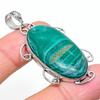 Malachite Handmade 925 Sterling Silver Jewelry Pendant 2.29" B0q03