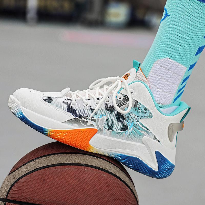 Men's Shoes 2025 Spring New Sports Shoes Breathable Mesh Basketball Shoes Lace-up Student Running Shoes Basketball Shoes