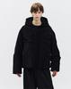 ZIOSONGZIO Glossy Corduroy Hooded Down Jumper Black Zi6Jp706Bk