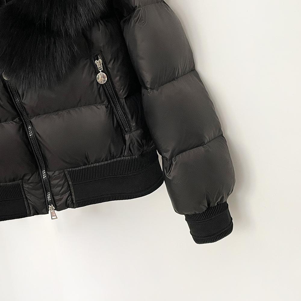 OFTBUY Женская теплая пуховая куртка с капюшоном, утолщенная, пушистая, новая зимняя, с верхом из натурального лисьего меха, одежда, пальто из натурального меха с пухом белой утки