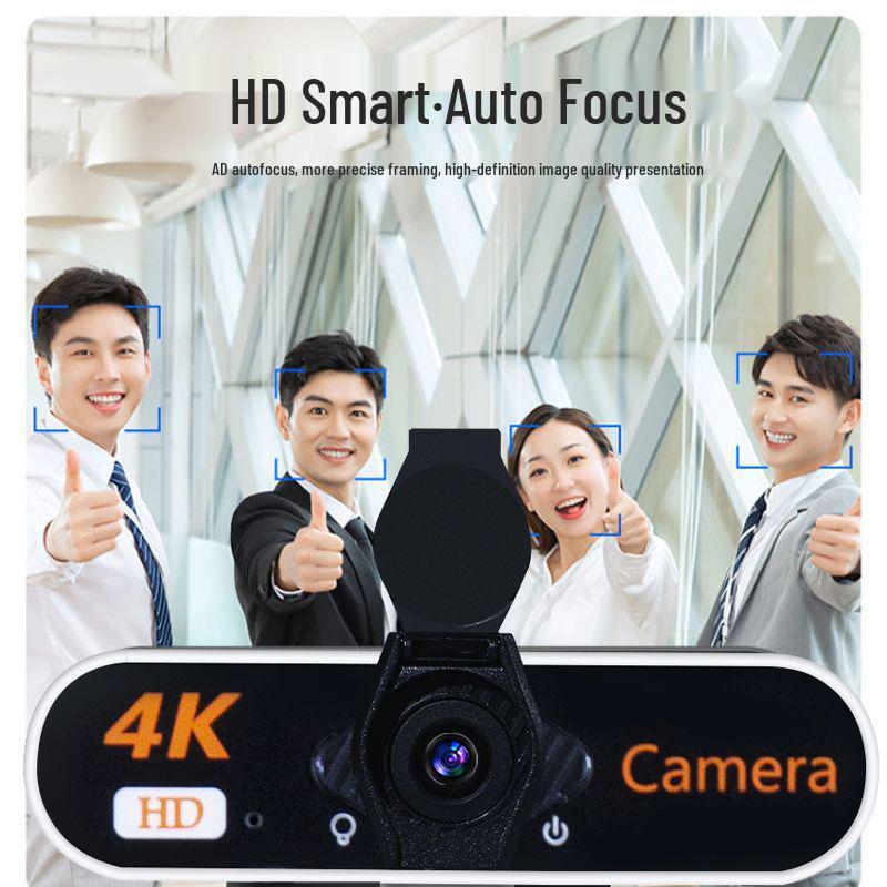4K Ultra HD Webcam with USB Mic & Beauty Filter for PC/Laptop