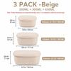 3 Pack Silicone Bento Box Food Storage Containers With Lids Dishwasher Microwave Safe Reusable Lunch Prep Container
