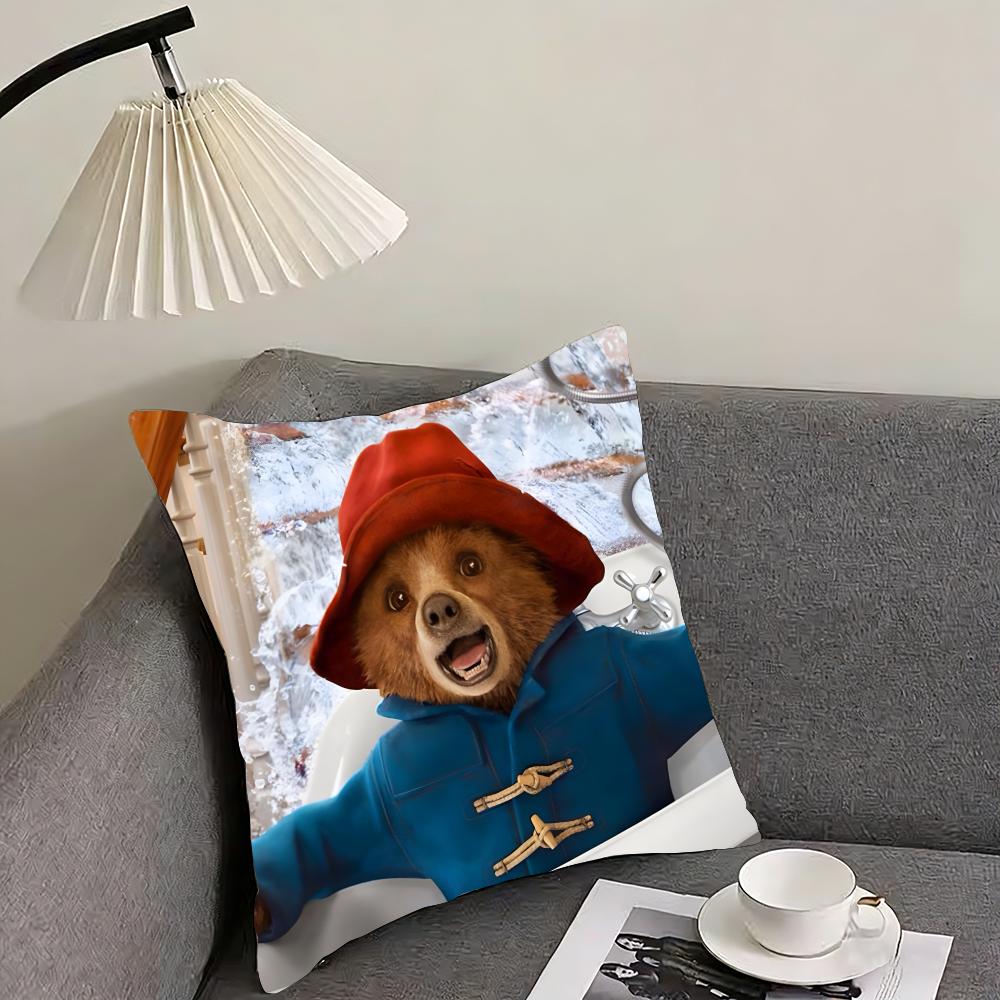 PPaddingtonS Bear Movie Cushion Cover Pillowcase Ultra Soft Skin Friendly Fabric Cloud Like Comfort Concealed Zipper