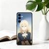 Милый V-Violet E-Evergaden-VE-es Чехол для телефона Samsung Galaxy A73,A72,A71,A70,A53,A52,A51,Другие Мягкий Черный Чехол