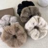 Autumn Winter Fashion Furry Hairband Retro Imitation Mink Down Headband Hair Rope Woman Tie Ponytail Rubber Band Lady Headdress