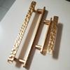 Unique Line Design Push-pull Door Handle Golden Hammer Pattern Cabinet Handle  Drawer