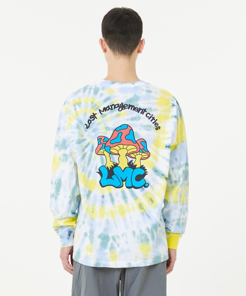 LMC Tie Dye Mushroom Long Slv Tee Yellow
