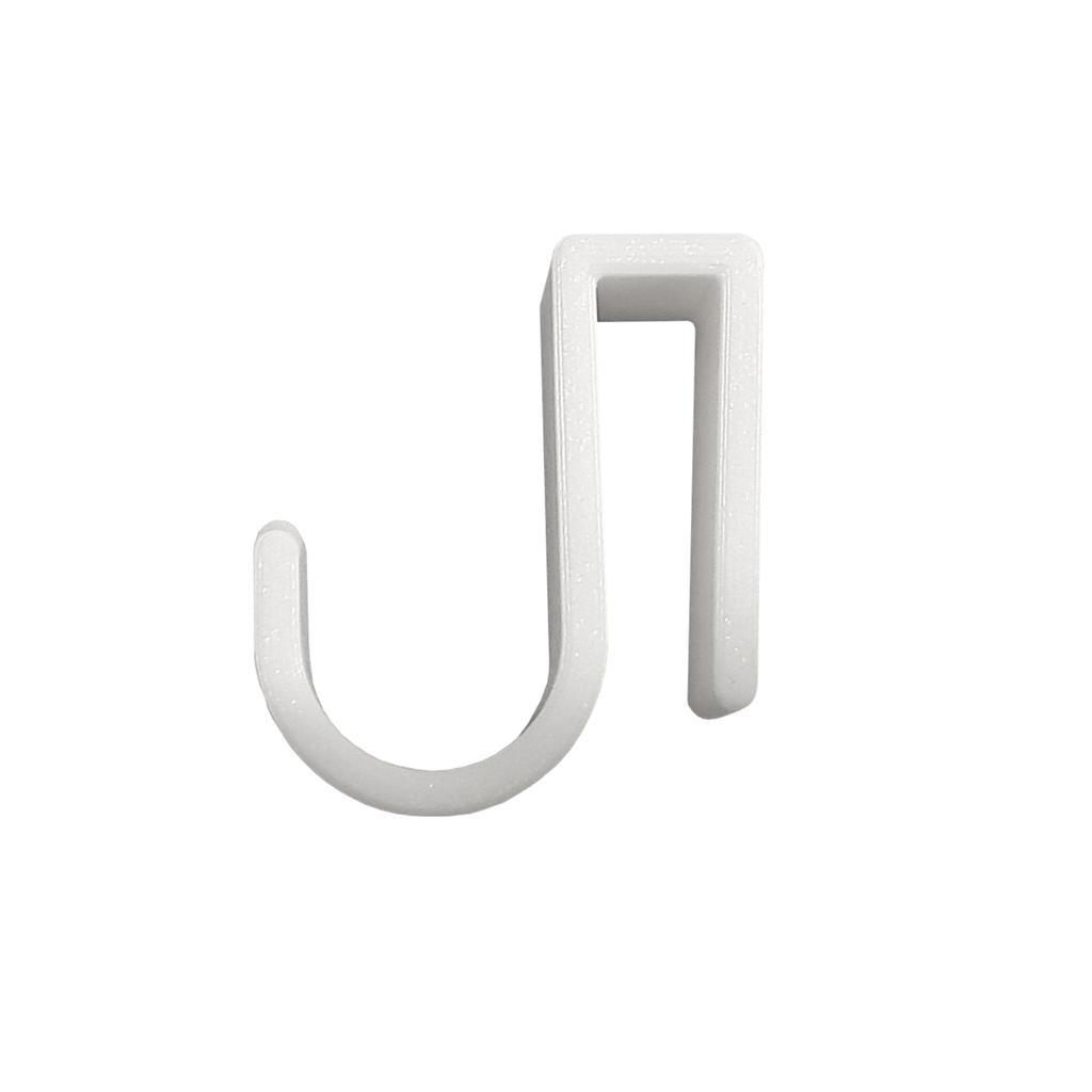 Set of 4 Shower Glass Hangers 10mm White
