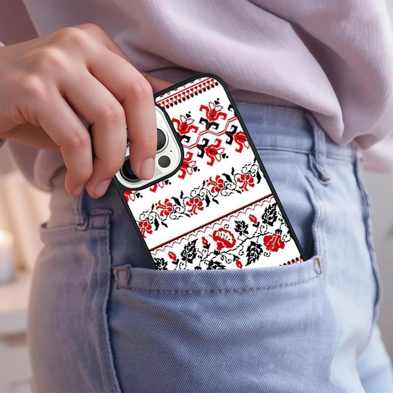 Ukrainian Pattern Phone Case For iPhone 17 Air 15 16e 14 13 Pro Max Coque 12 11 Pro Max PLUS cover