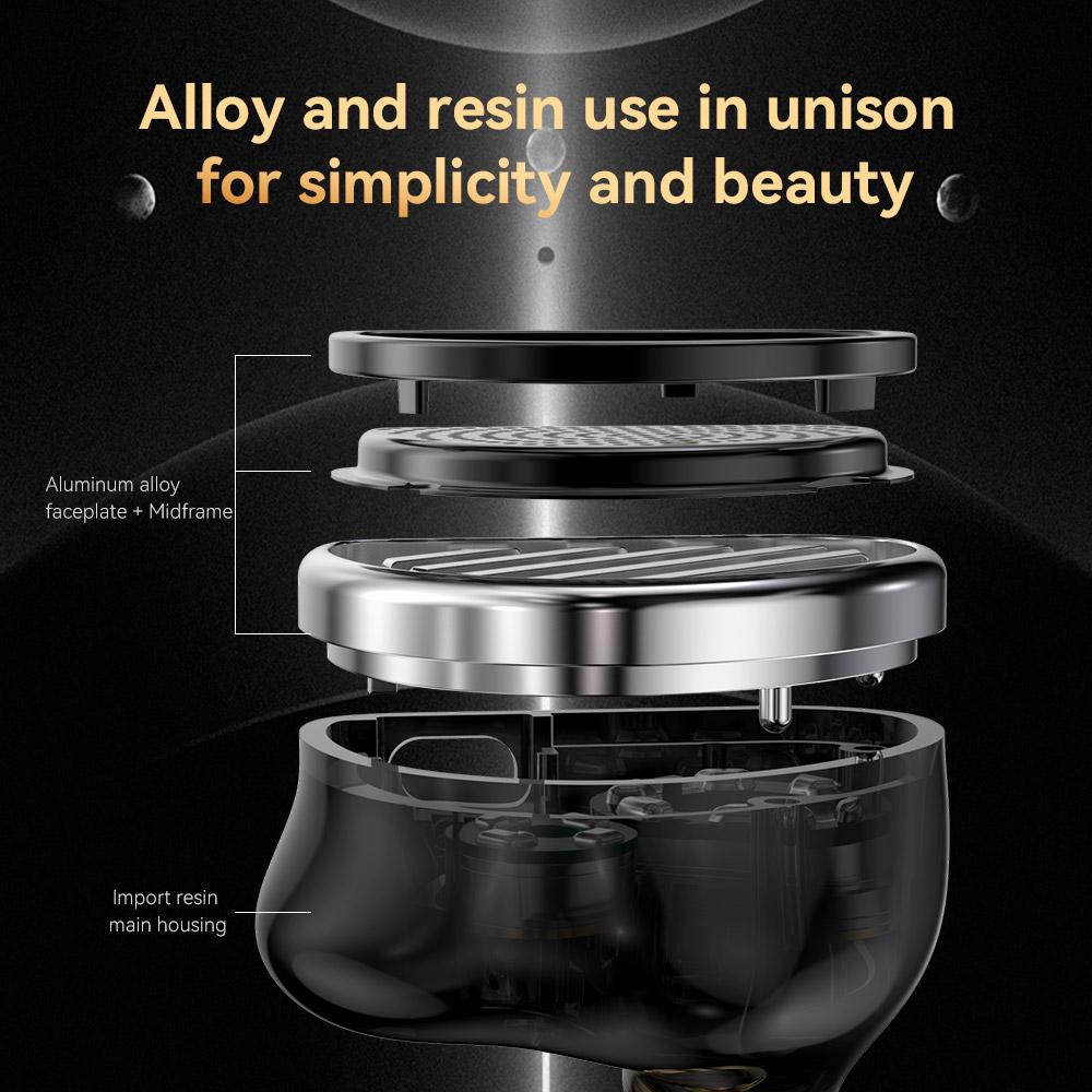 TRN-TA4 Проводная гарнитура Ear-in-line Два раунда Два железных HIFI-механизма для прослушивания Четыре железных наушника Merittates Lou's Circle