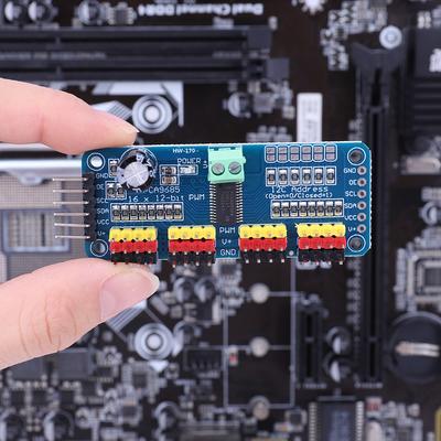Контроллер робота PCA9685, интерфейс IIC, 16-канальный 12-битный ШИМ-драйвер серводвигателя, плата контроллера для робота Arduino/Raspberry Pi