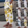 Fashion Women's Stretch Waist Casual Comfortable Loose Printed Pants