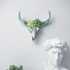 1шт настенное украшение роза голова коровы праздничные украшения голова коровы смоляной кулон суккулент голова коровы
