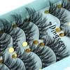 10 Pairs Handmade Fluffy Natural  Crisscross 3D Faux Mink Hair False Eyelashes Extension Tools