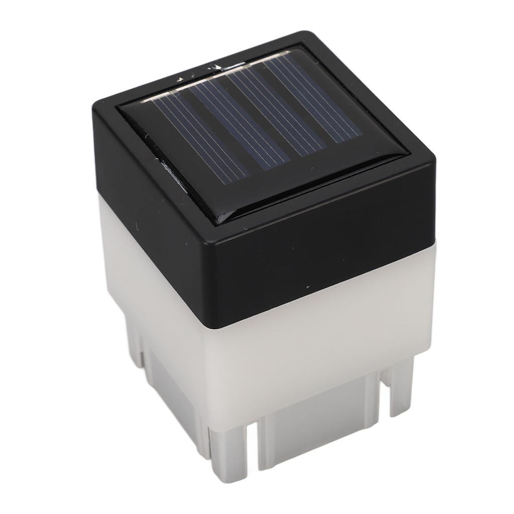 Post Cap Light Solar Powered LED Warm Yellow Lighting Fence Post Cap Light for Garden Patio