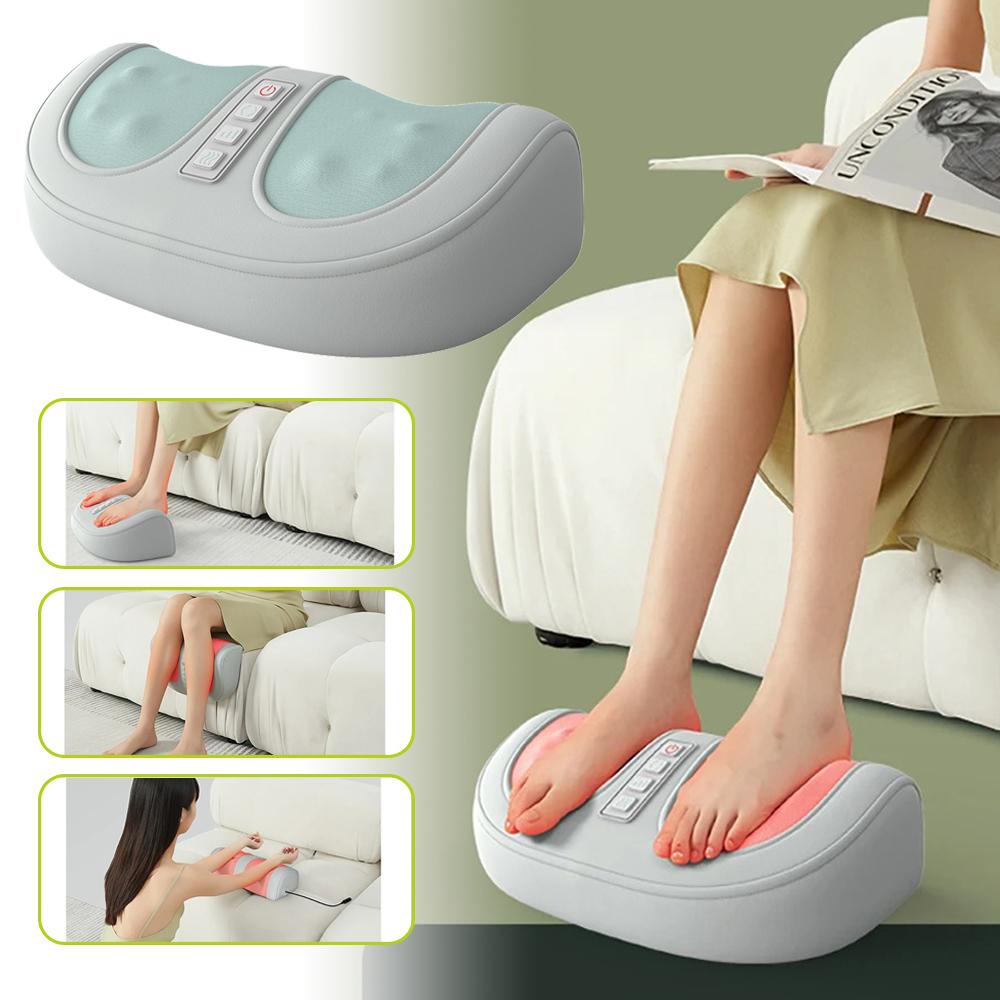 Electric Foot Massager Mini Kneading Feet Hot Compress Machines Deep Tissue Shiatsu Kneading Relieve Muscle Care Foot Machines