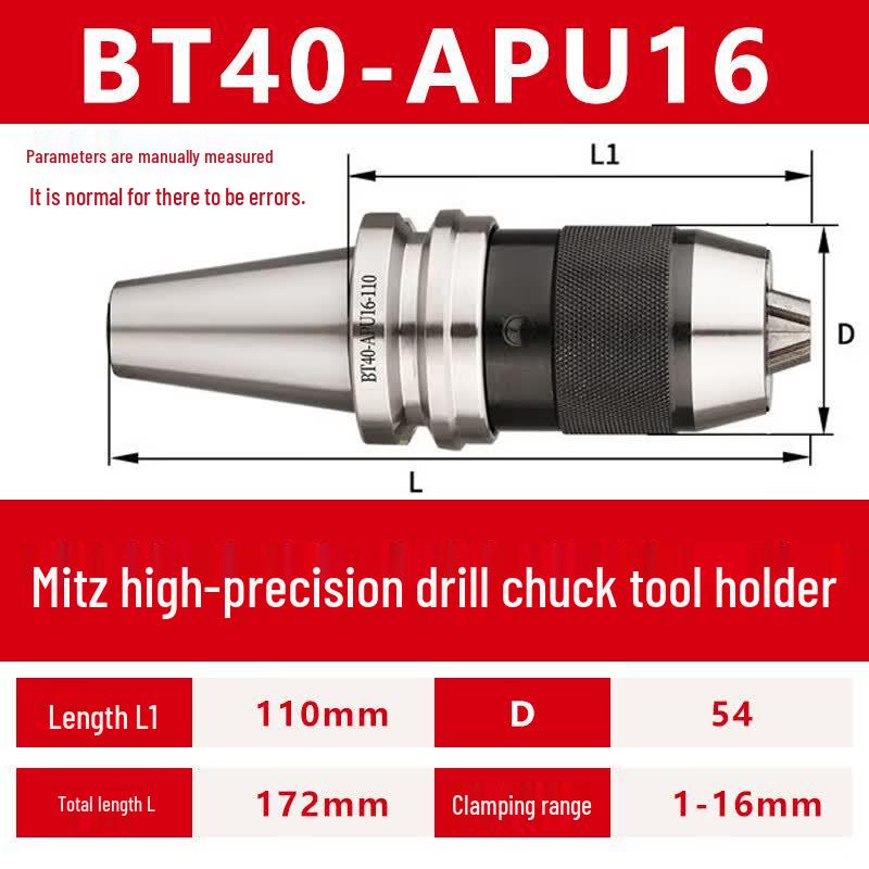 Machining Center Self-Tightening Drill Chuck Tool Holder