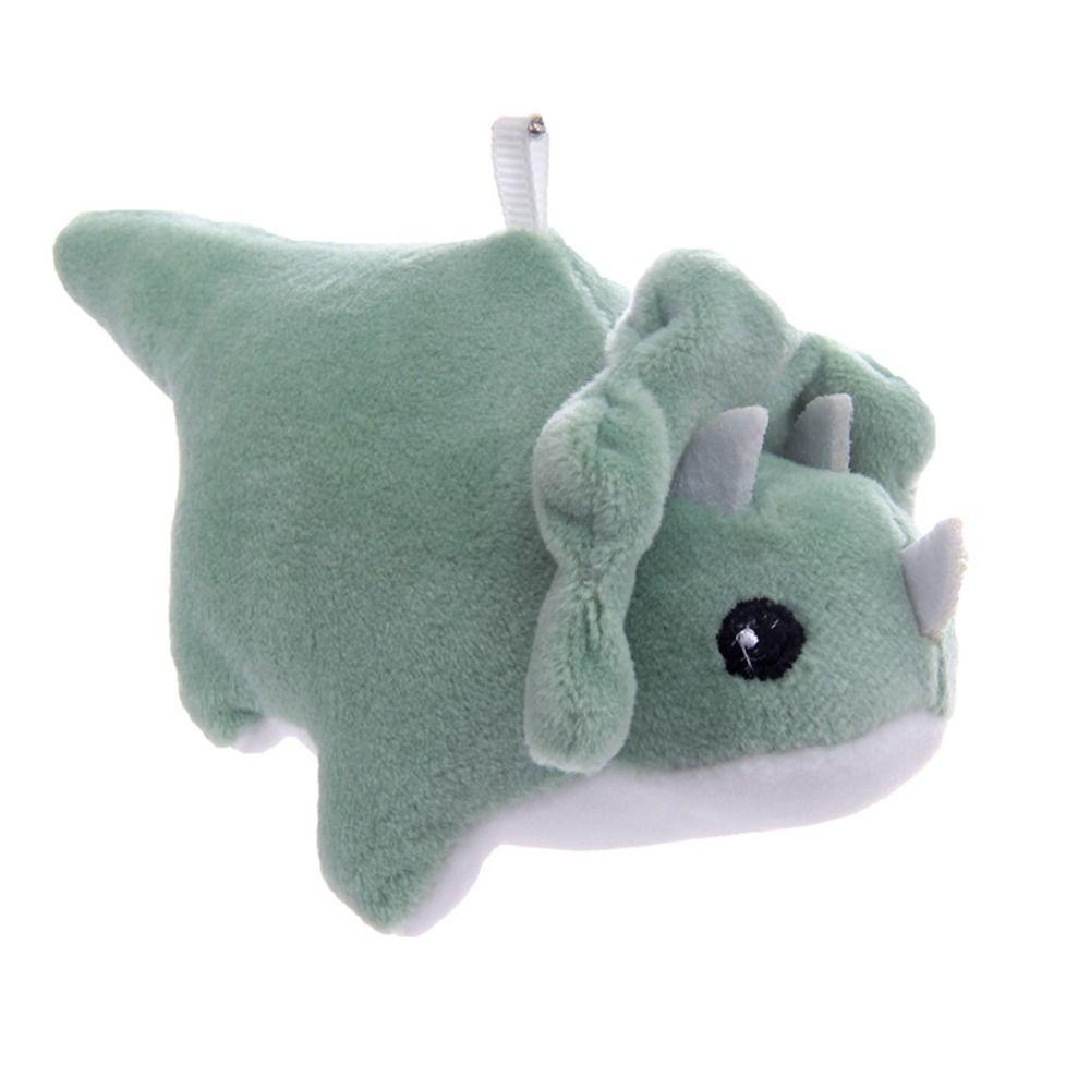 Cartoon Dinosaur Plush Keychain Soft Triceratops Keyring Funny Dinosaur Doll Pendant Girls