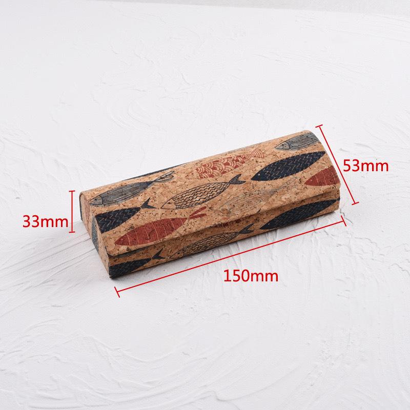 Футляр для очков из натуральной пробки, твердый чехол-раскладушка, красивый ящик для хранения очков для мужчин и женщин, страдающих близорукостью