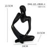 Abstract Thinker Sculpture Decor Living Room Office Desk Entryway Modern Art Figurine Resin Home Ornament