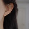 Серьги-мини бантики из серебра 925 пробы с покрытием 14K золотом для женщин, гладкие, милые, маленькие ювелирные аксессуары