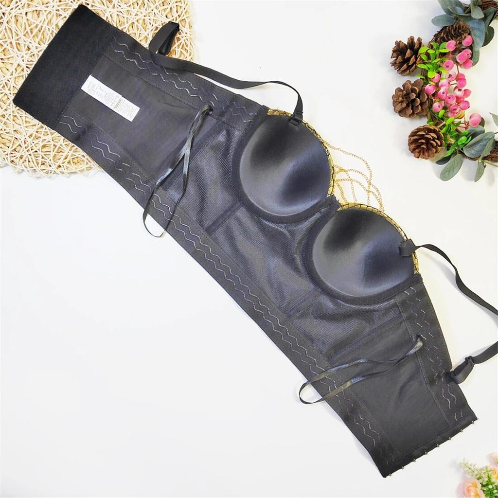 Укороченный топ yushutiff, женский корсет с шипами, топ для ночного клуба, вечеринки, Rave Festival, наряд, бюстье, бюстгальтер пуш-ап, жилеты без рукавов, Золотая одежда