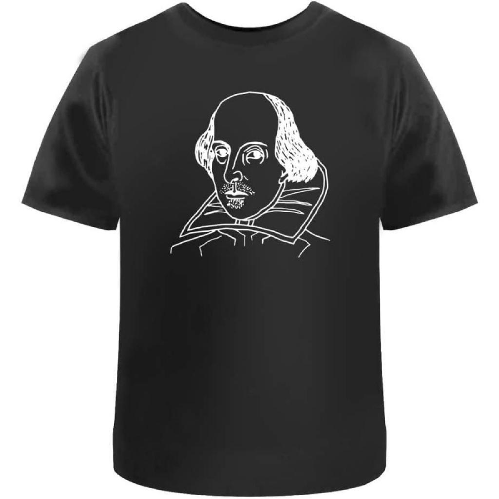 Унисекс Футболка 'Портрет Шекспира' - 100% Хлопок (S-XXL) (TA026745)