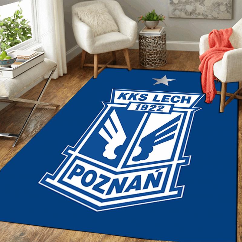 Lech Poznan Pattern Rug Floor Mat for Living Room or Bedroom Soft and Comfortable Carpet a Gift for Birthday and Holiday.