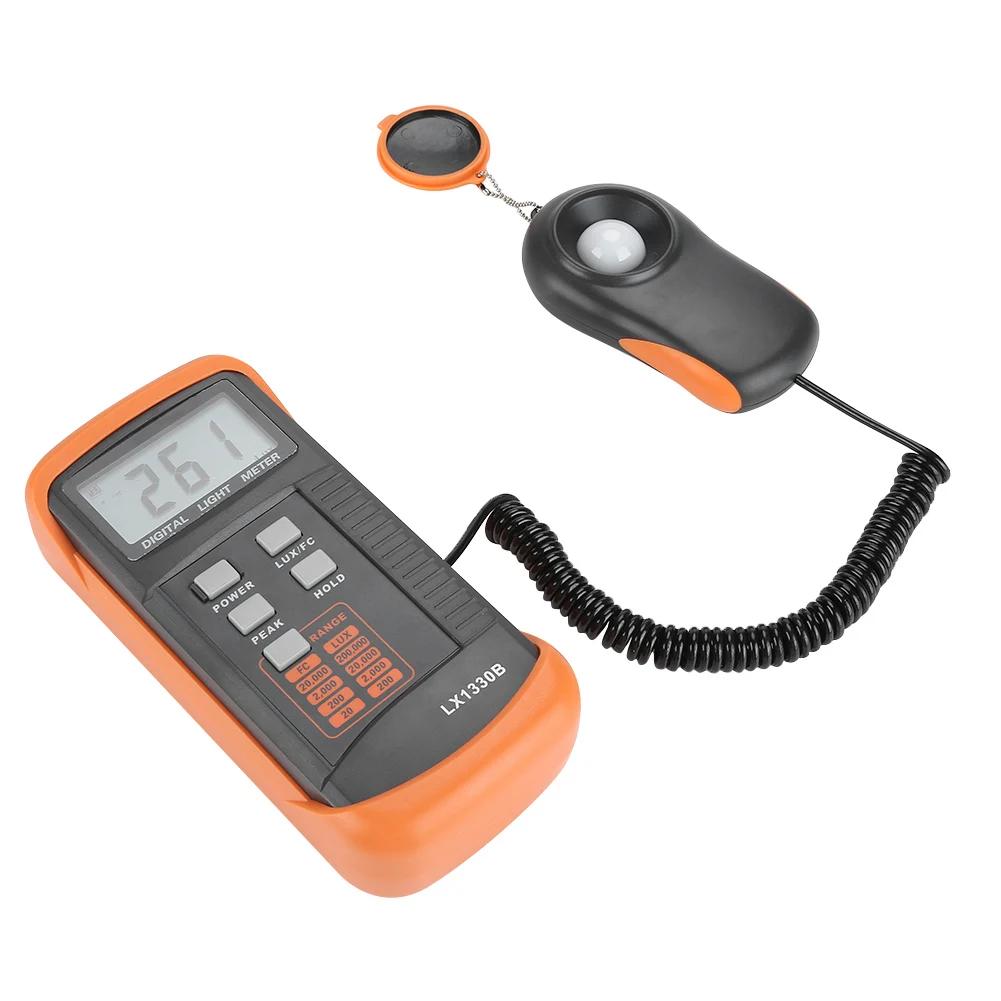 Illumination Tester LX1330B Digital Luxmeter LCD Display Light Meter 0-200 000 Lux Testing Illuminometer Luxmeter Illuminometer