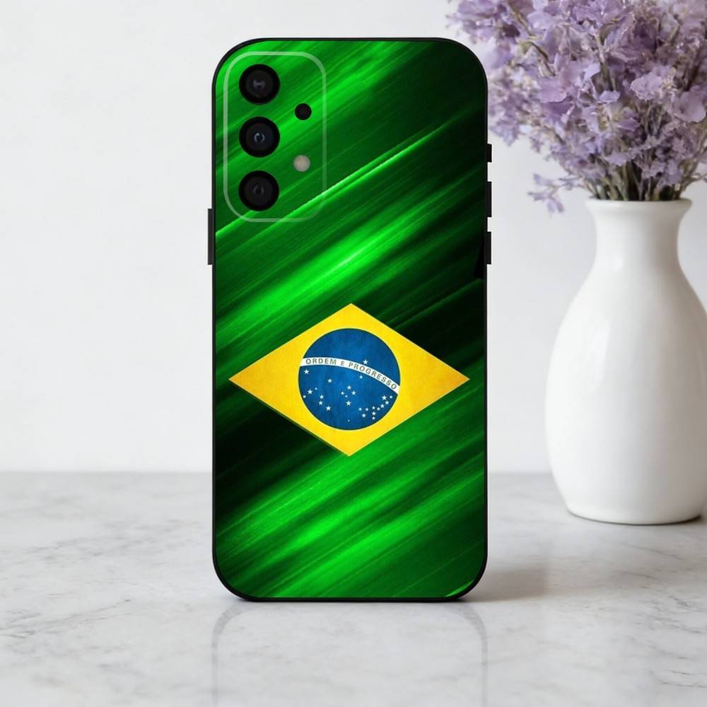 КРУТЫЙ B-Бразилия-N F-Флаг-G ИСКУССТВО Чехол для телефона для Samsung Galaxy A73,A72,A71,A70,A53,A52,A51,Мягкий силиконовый черный чехол