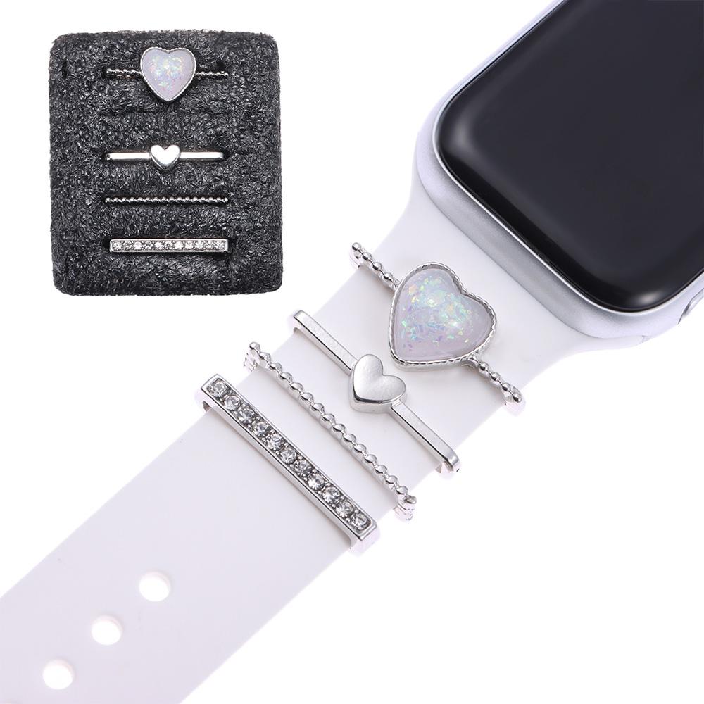 Fashion Smart Watch Bracelet Strap Decorative Charms Metal Charms Diamond Ring Band Ornament