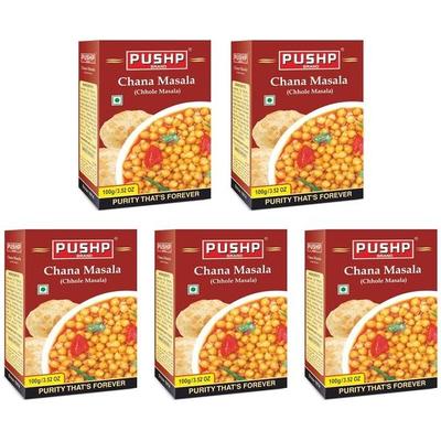 Коробка Chana Masala бренда Pushp (Упаковка 100 г) (Пакет из 5)