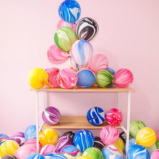 10 шт./набор 10-дюймовых праздничных шаров с мраморным агатовым узором, герметичных, прочных, толстых, для свадебной вечеринки, латексные шары, товары для вечеринок